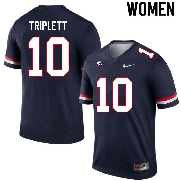 Women #10 Jabar Triplett Arizona Wildcats College Football Jerseys Sale-Navy